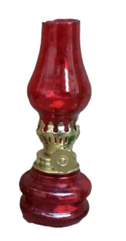 Quinqué rojo de aceite