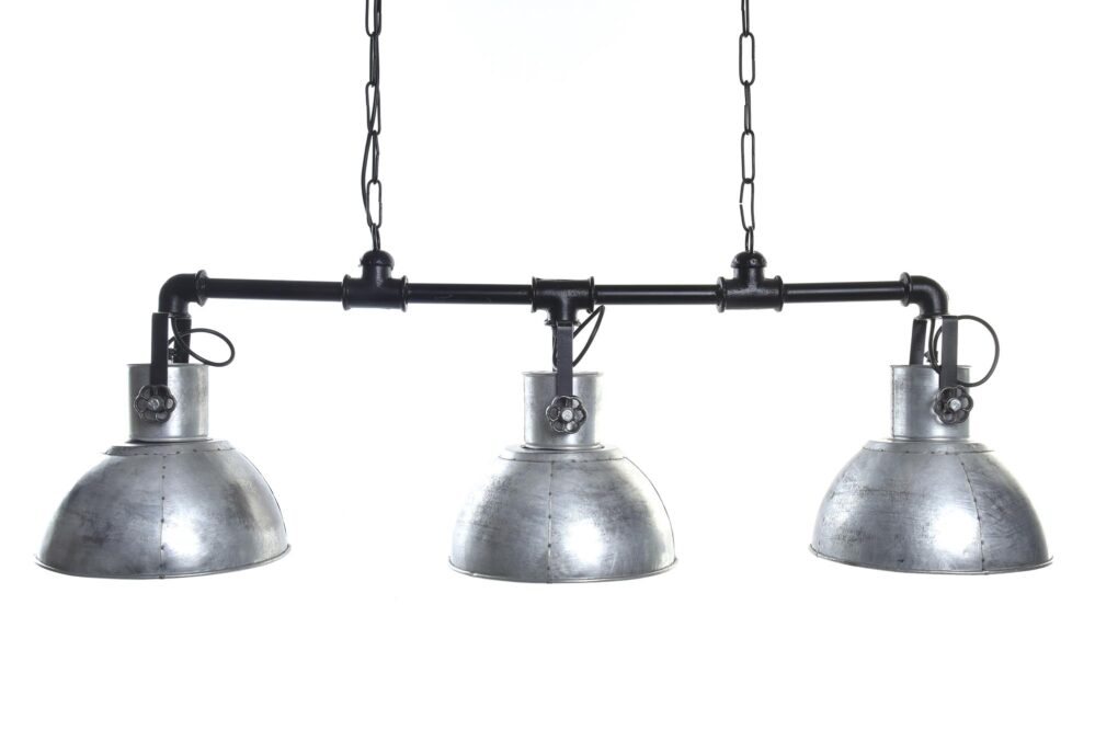 lampara de metal con 3 focos