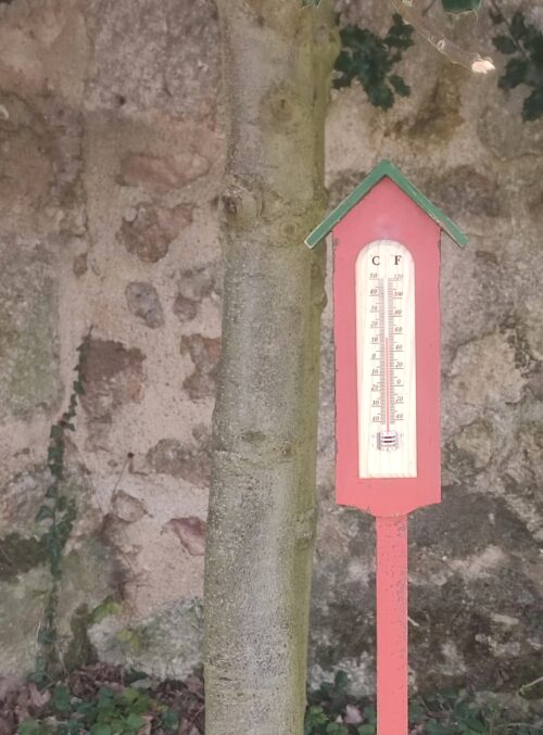 termometro de madera para jardin