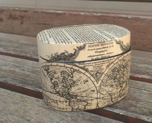 bote ovalado de ceramica